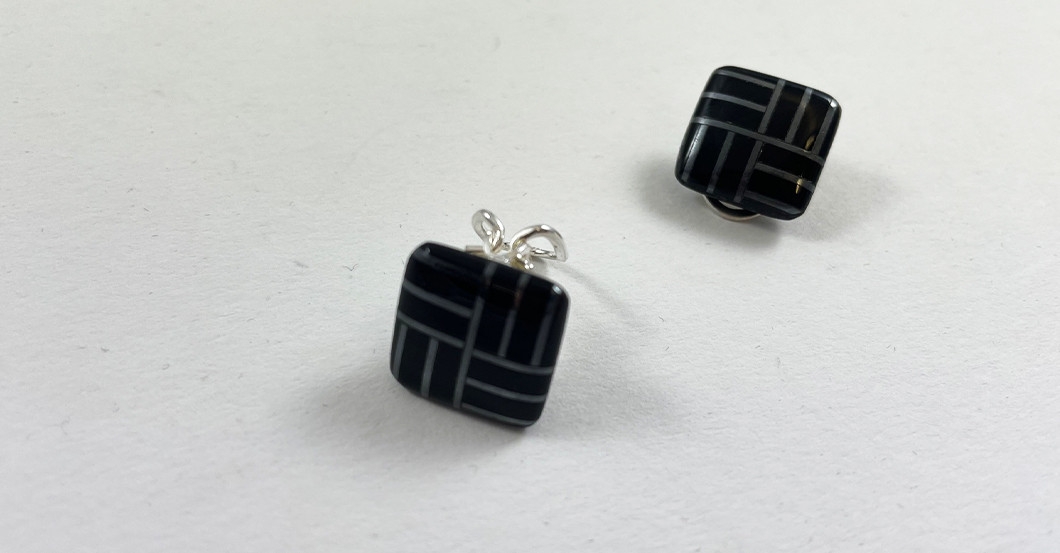 Ohr Clips Onyx Hämatit   Ohr Clips Onyx Hämatit