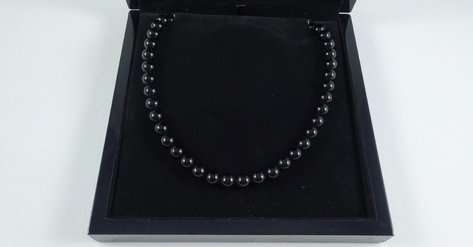 Onyx Kugelkette lang   Onyx Kugelkette lang