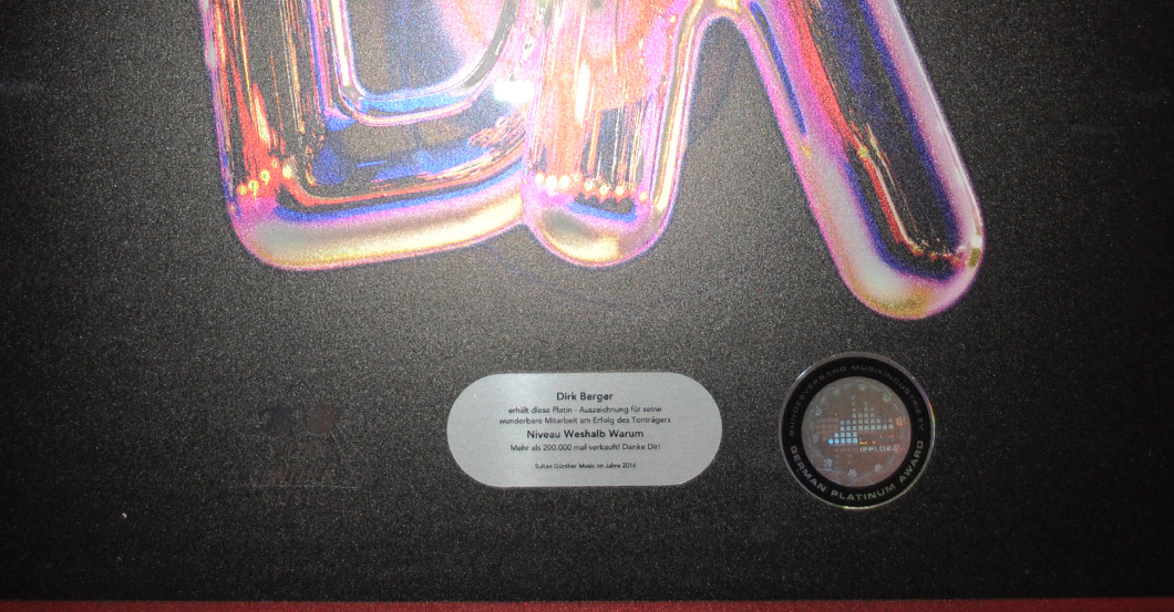 Platin Award Dirk Berger   Platin Award Dirk Berger