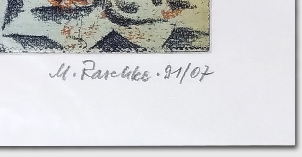 Radierung Stadt Raschke    Radierung Stadt Raschke