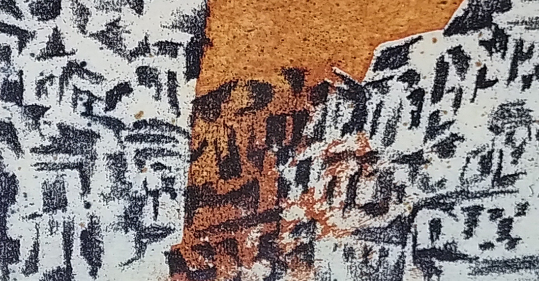 Radierung Stadt Raschke    Radierung Stadt Raschke