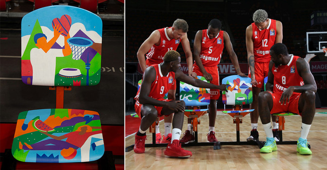 REWE Stuhl Audi Dome   REWE Stuhl Audi Dome