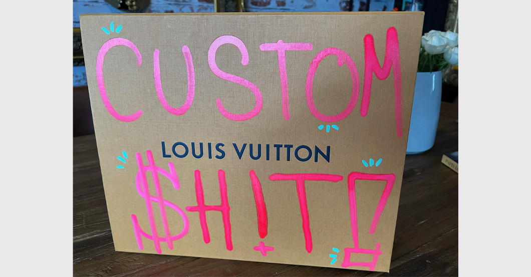 Louis Vuitton Bag Painted by Pop Art Artist Dennis Klapschus
