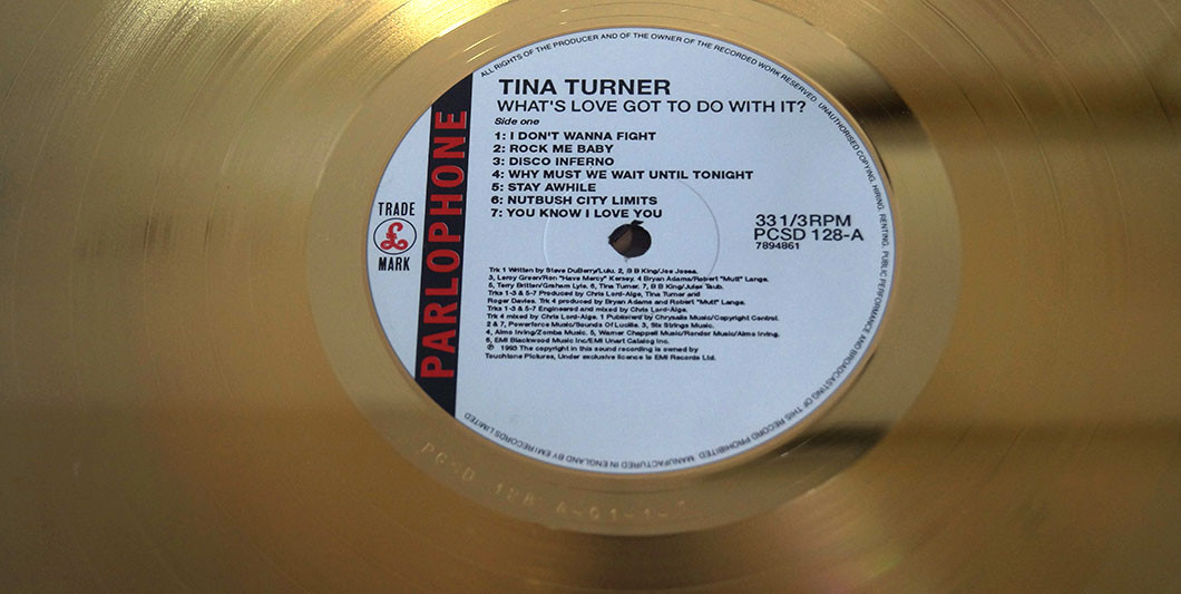 TINA TURNER//Goldene Schallplatte Record Limitierte Edition//WHATS LOVE GOT TO DO WITH IT