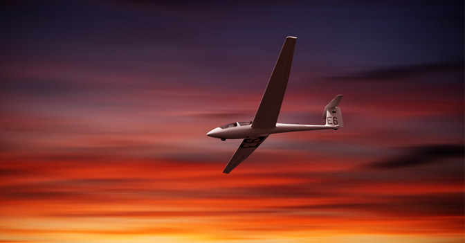 Segelflug über Baden   Segelflug über Baden