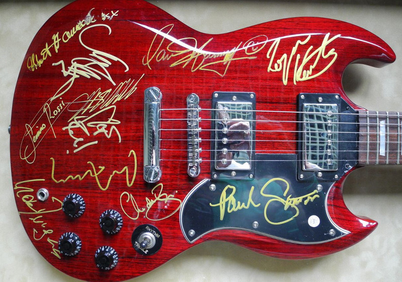 Signierte Gitarre Stars 