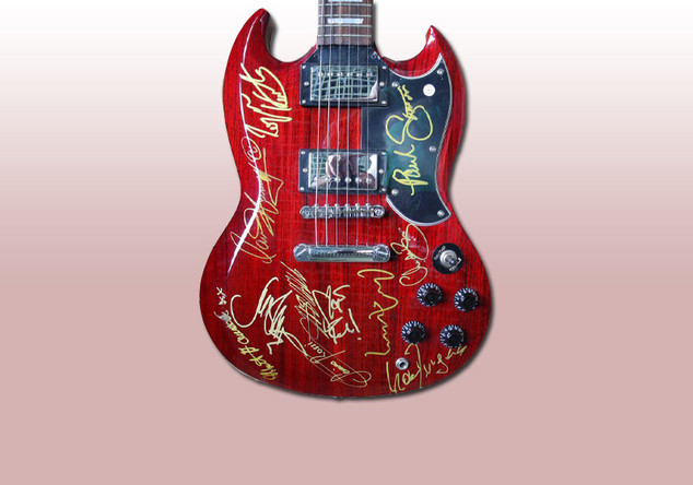  Signierte Gitarre Stars 