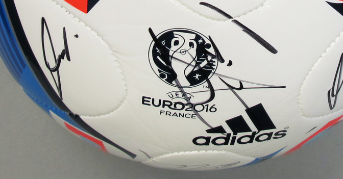  Signierter Ball Euro 2016 