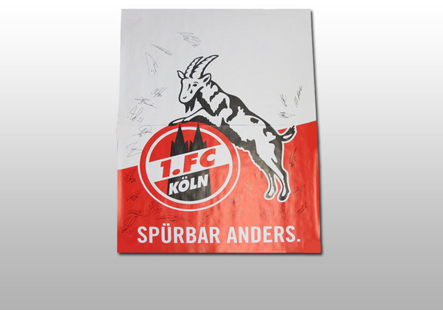 Signiertes FC Köln-Plakat   Signiertes FC Köln-Plakat
