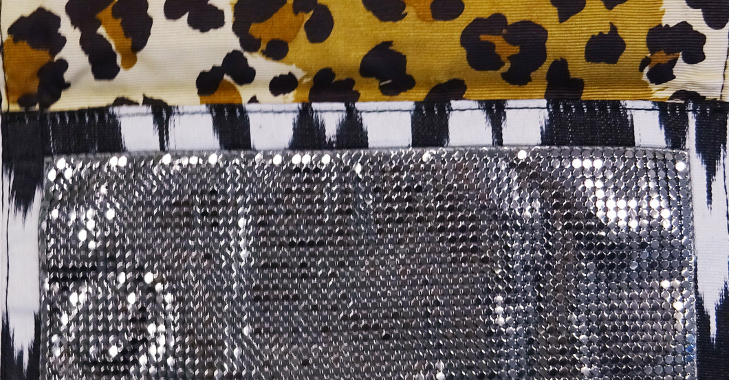 Silberne Clutch schwarz   Silberne Clutch schwarz