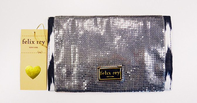 Silberne Clutch schwarz   Silberne Clutch schwarz