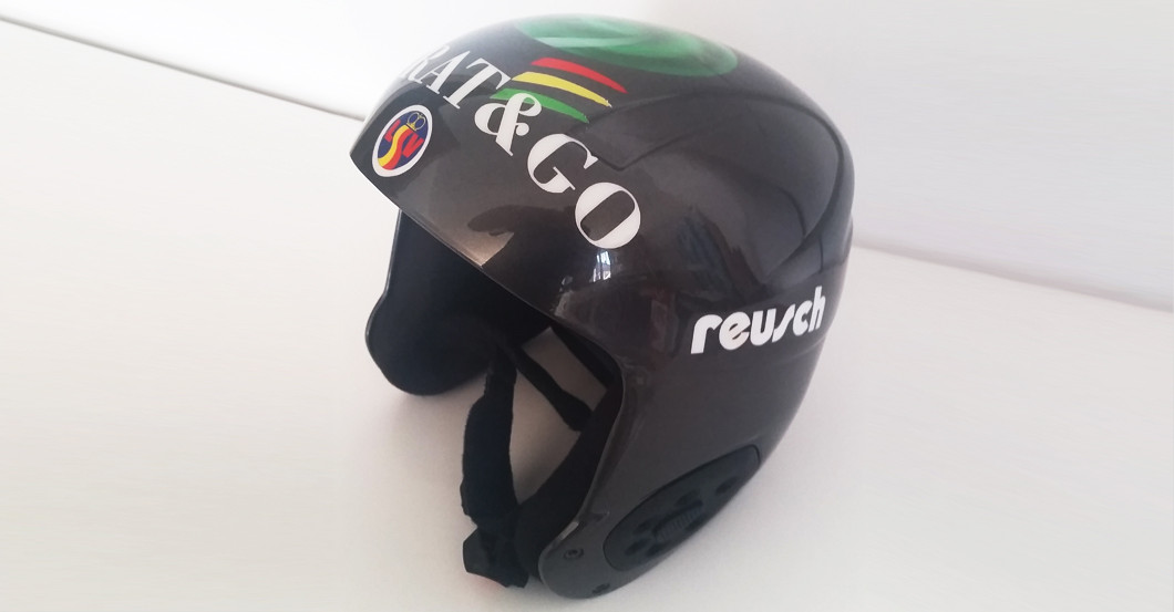  Skihelm Büchel getragen 