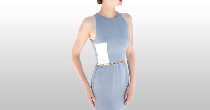 Steingraues Abendkleid   Steingraues Abendkleid