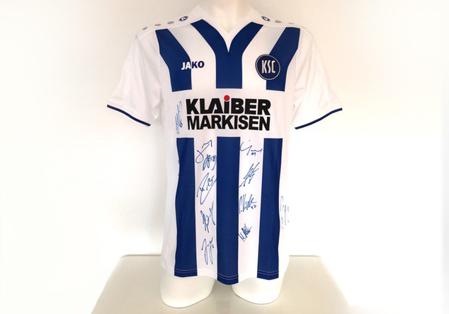  Teamsigniertes KSC Trikot 