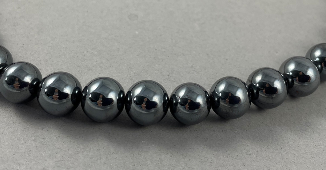 UC Kette Hämatit Kugeln   UC Kette Hämatit Kugeln