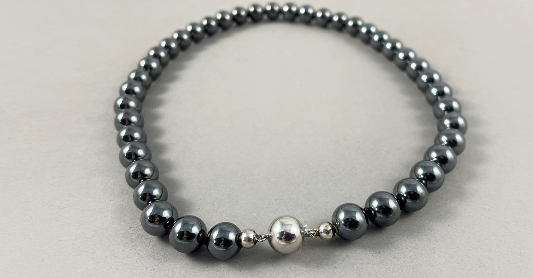 UC Kette Hämatit Kugeln   UC Kette Hämatit Kugeln