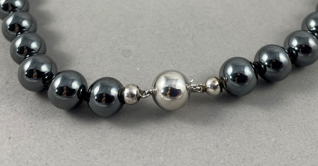 UC Kette Hämatit Kugeln   UC Kette Hämatit Kugeln