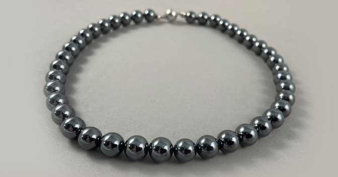 UC Kette Hämatit Kugeln   UC Kette Hämatit Kugeln