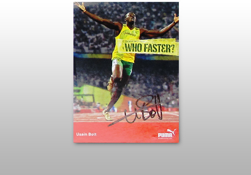  Usain Bolt Autogrammkarte 