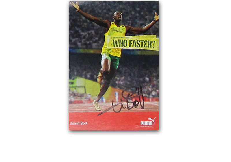  Usain Bolt Bild signiert 