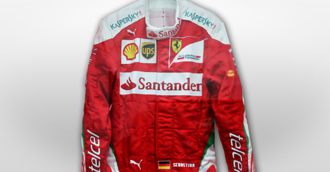 Vettels Ferrari Rennanzug   Vettels Ferrari Rennanzug