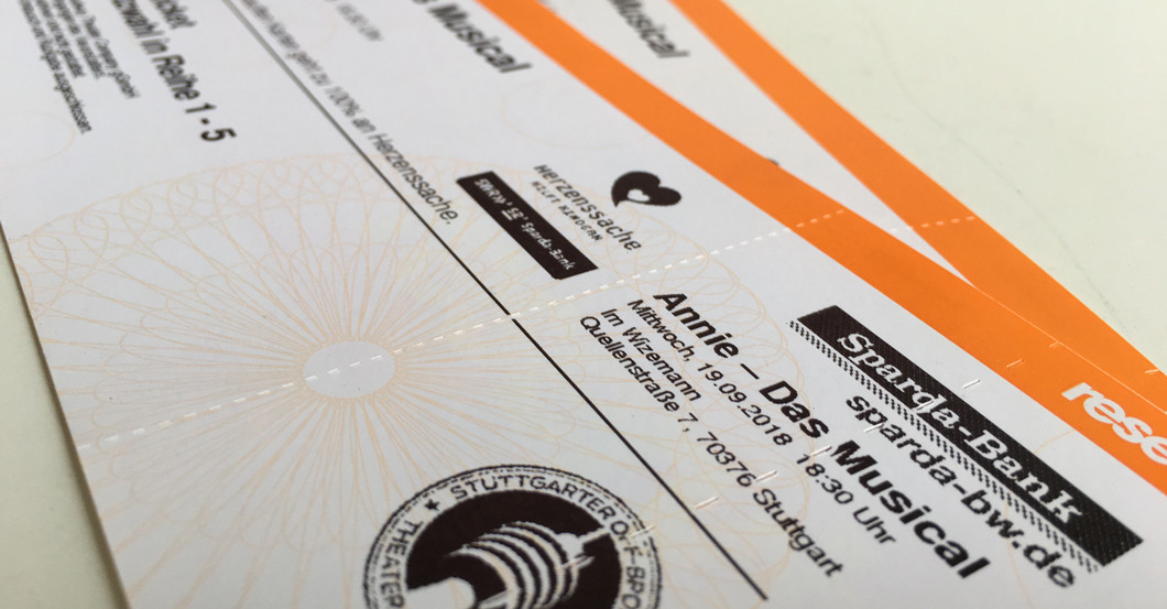 Vier Tickets Annie I   Vier Tickets Annie I