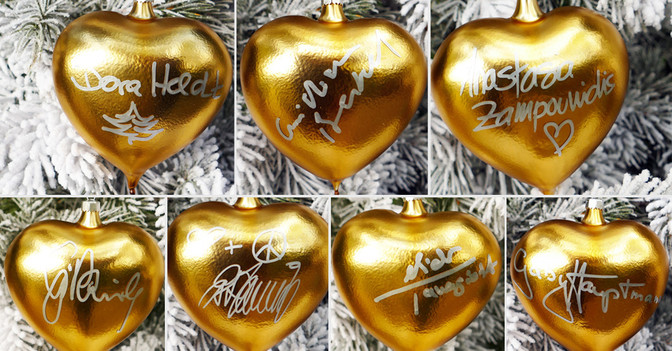 Weihnachtsherzen gold   Weihnachtsherzen gold