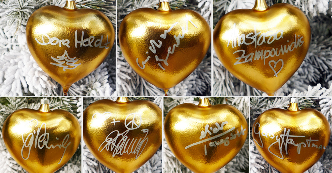  Weihnachtsherzen gold 