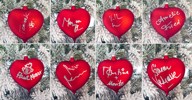 Weihnachtsherzen rot   Weihnachtsherzen rot