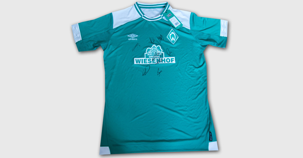 Signiertes Werder BremenHeimtrikot zu Weihnachten verschenken