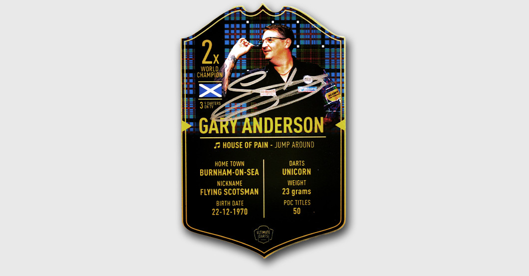 WH Anderson Darts Card   WH Anderson Darts Card