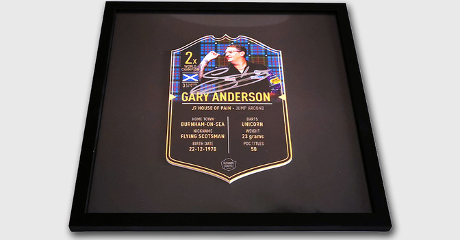  WH Anderson Darts Card 