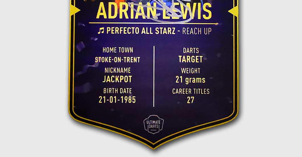 WH Lewis DartsCard   WH Lewis DartsCard