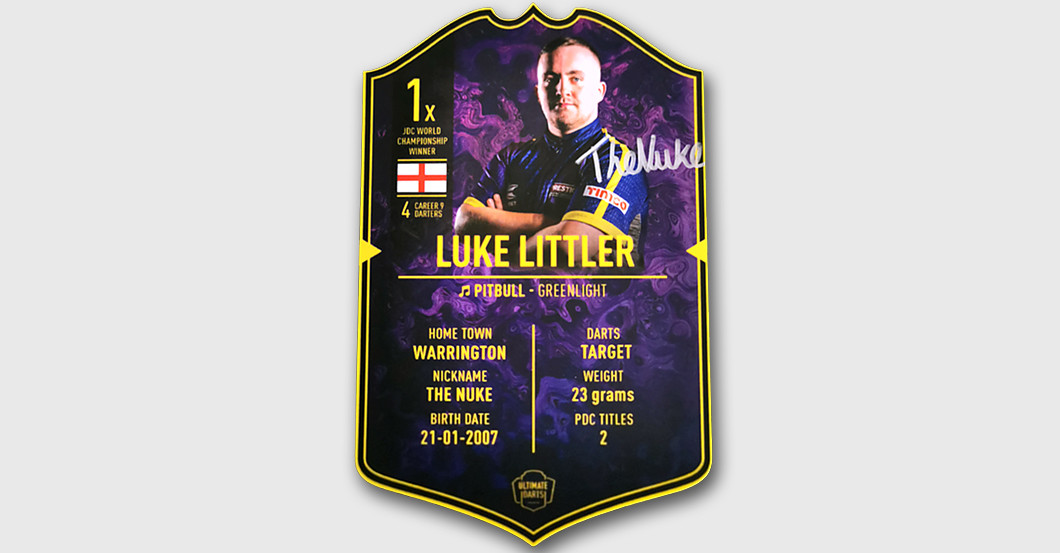 WH Littler Darts Card   WH Littler Darts Card