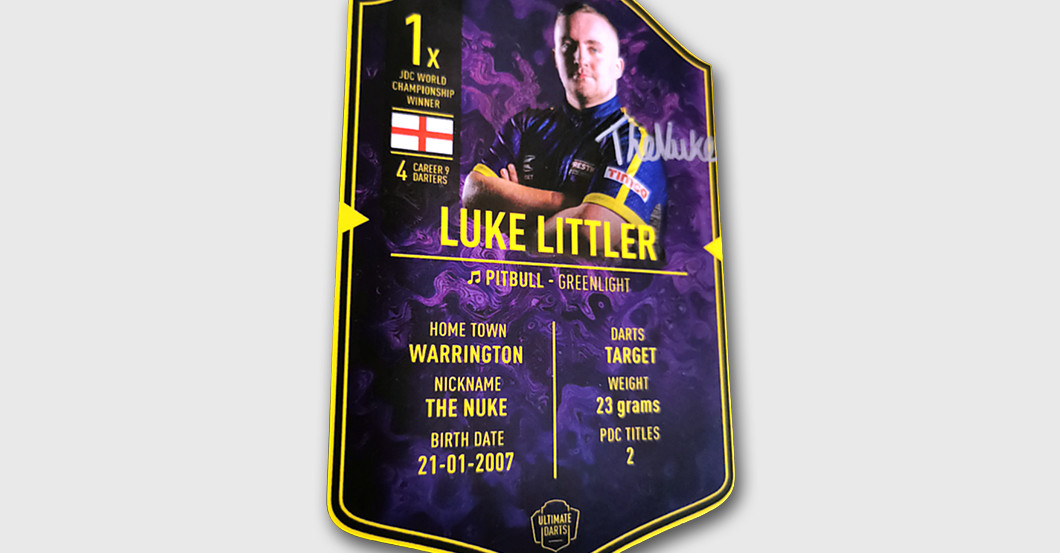 WH Littler Darts Card   WH Littler Darts Card