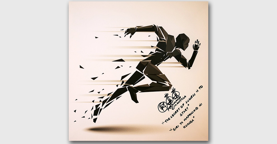  WH Omanyala Leinwand 