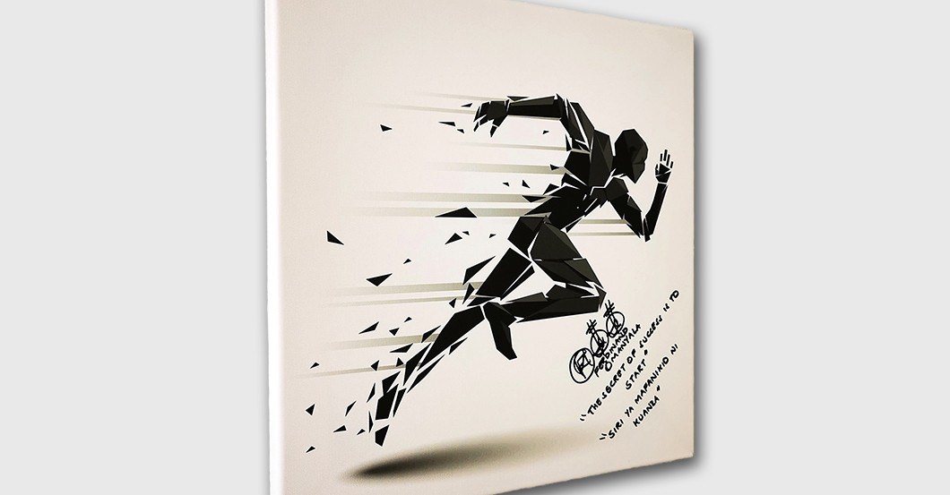  WH Omanyala Leinwand 