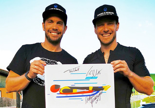  WH Rennrodel Leinwand 