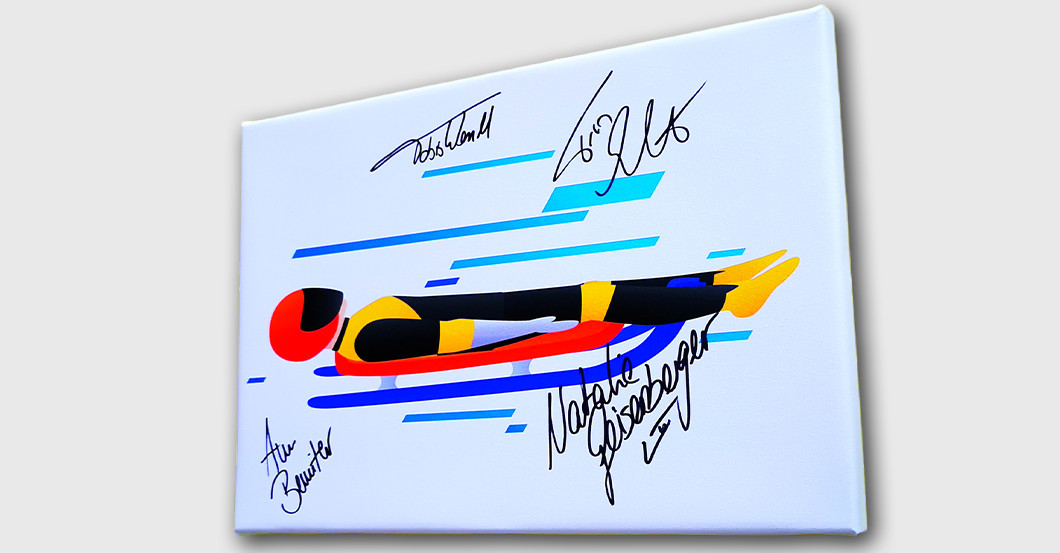 WH Rennrodel Leinwand   WH Rennrodel Leinwand