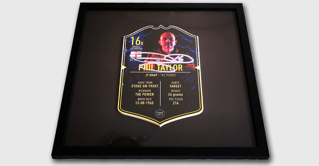 WH Taylor Darts Card   WH Taylor Darts Card