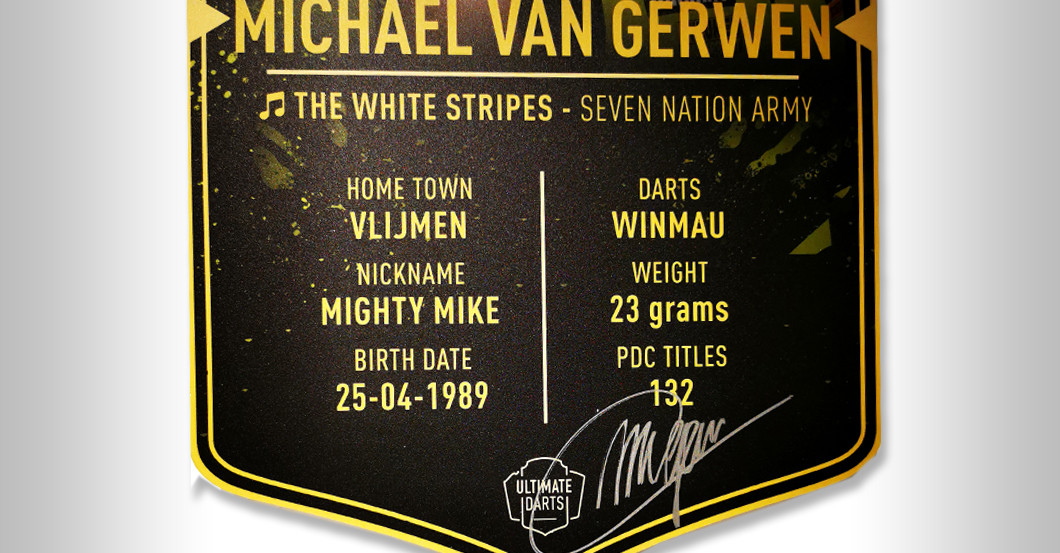  WH van Gerwen Card 