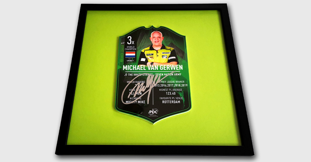 WH van Gerwen Darts Card   WH van Gerwen Darts Card