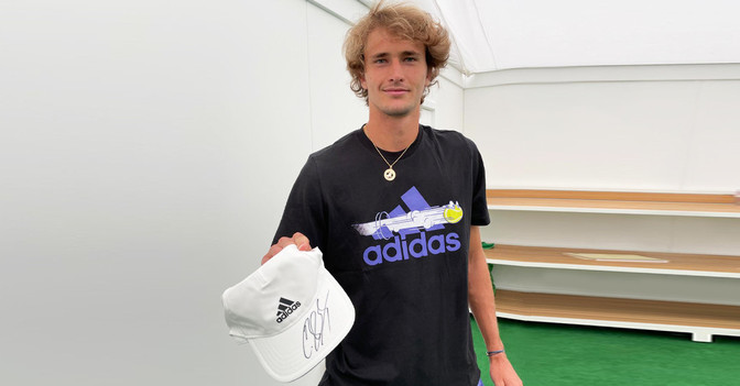 Zverev Cap signiert   Zverev Cap signiert
