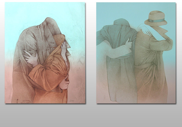  Zwei Lithografien Bruni 