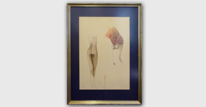  Zwei sich entkleidende 