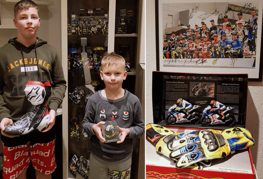 Auktionsgewinner freut sich über Sammlerstücke von Tom Lüthi