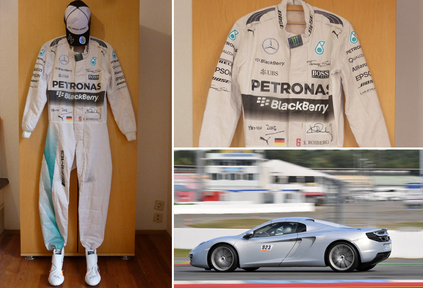 Komplett ausgestattet – Motorsport-Fan ersteigert einmaliges Formel 1-Outfit Komplett ausgestattet – Motorsport-Fan ersteigert einmaliges Formel 1-Outfit