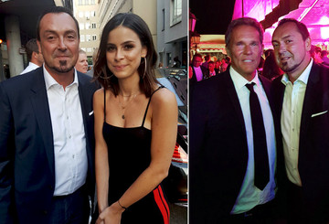 Michael mit Lena Meyer-Landrut und Christian Tramitz Michael mit Lena Meyer-Landrut und Christian Tramitz