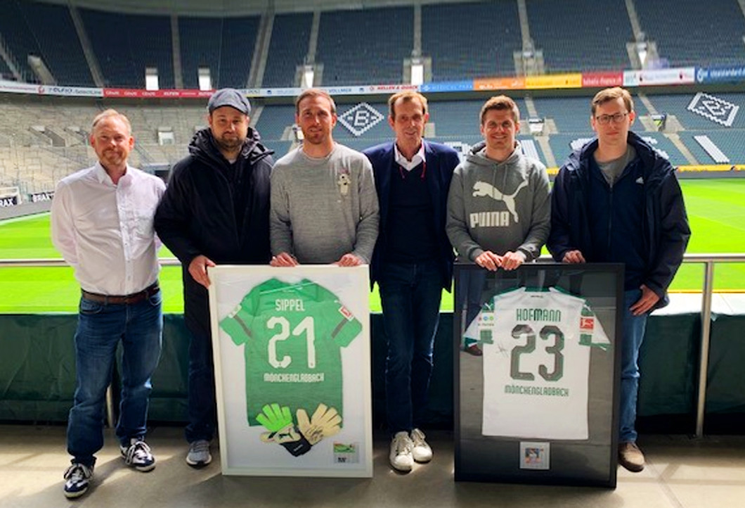 Mit Borussia Mönchengladbach-Stars im Stadion