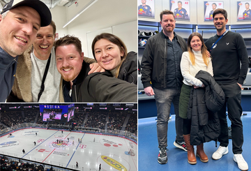 Mit Sky-Moderator Michael Leopold beim Eishockey! Mit Sky-Moderator Michael Leopold beim Eishockey!